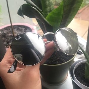 mirrored RayBan sunglasses